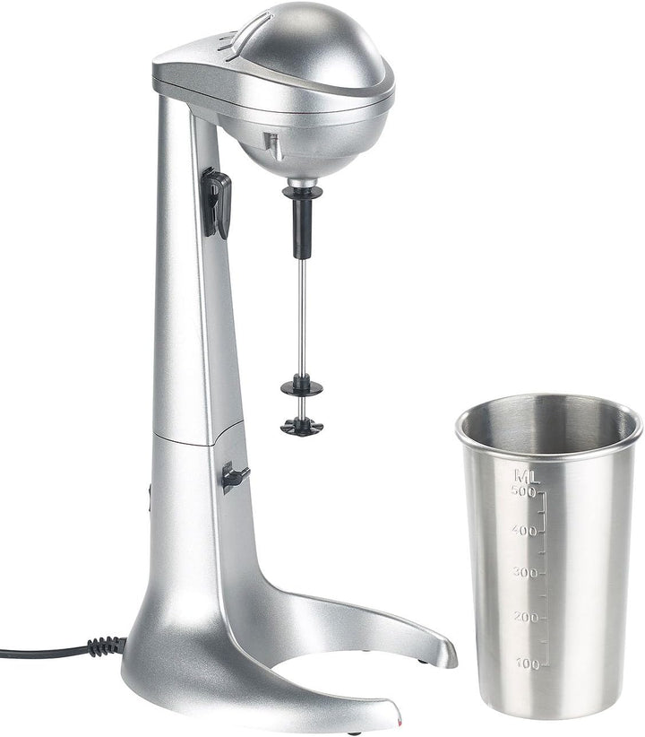 Rosenstein & Söhne Milchshaker: Elektrischer Drink-Mixer mit Edelstahl-Becher, 65 Watt (Milchshaker