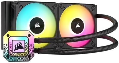 Corsair iCUE H100i ELITE CAPELLIX XT Liquid CPU Cooler - Zwei AF120 RGB ELITE Lüfter - 240mm Radiato