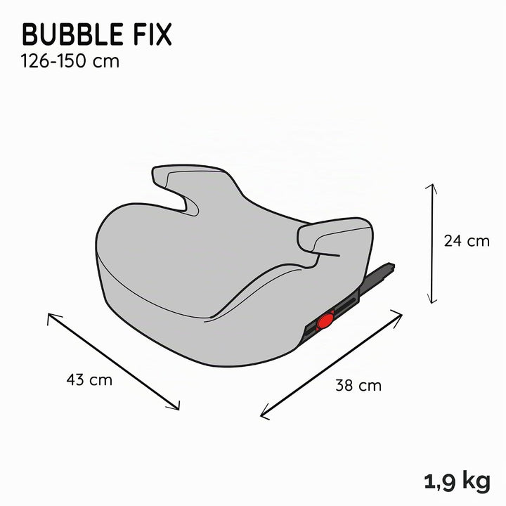 Nania - Sitzerhöhung Kinderautositz Isofix BUBBLE FIX 126-150 cm R129 i-Size - leichte Sitzerhöhung