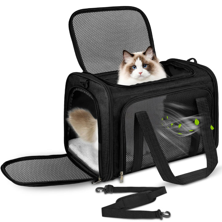 Lohofrnny Transporttasche Katze, Transportbox für Katze Hund, Katzentransporttasche, Faltbare Hausti