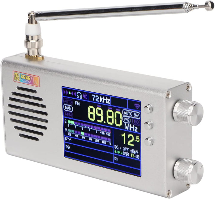 TEF6686 Vollband-Radioempfänger, Tragbares Digitales AM-FM-Stereoradio mit 3,2-Zoll-LCD-Bildschirm,
