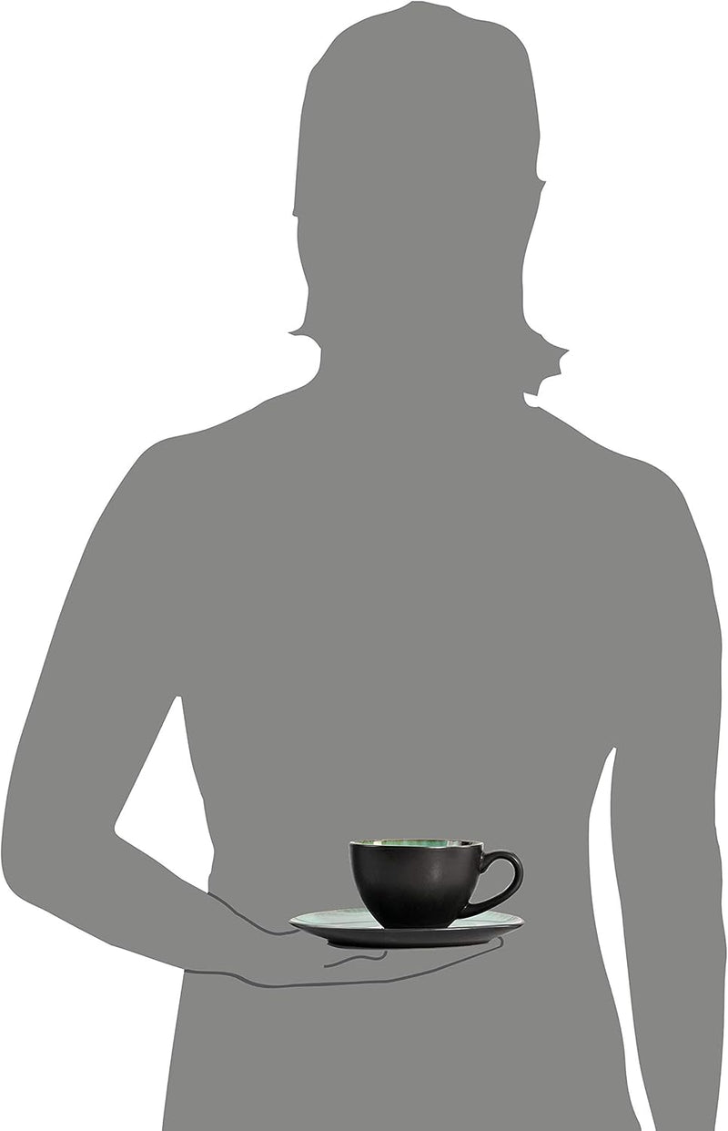 Sänger | Kaffeeservice Palm Beach aus Steingut 12-teilig, Kaffee Geschirrset für 4 Personen, Tassen,
