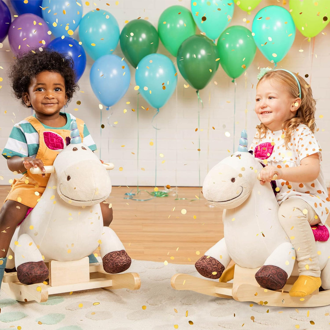 B. toys - Rodeo Rocker - Dilly-Dally - Einhorn-Wippe - Einhorn-Schaukelspielzeug - Hölzernes Aufsitz