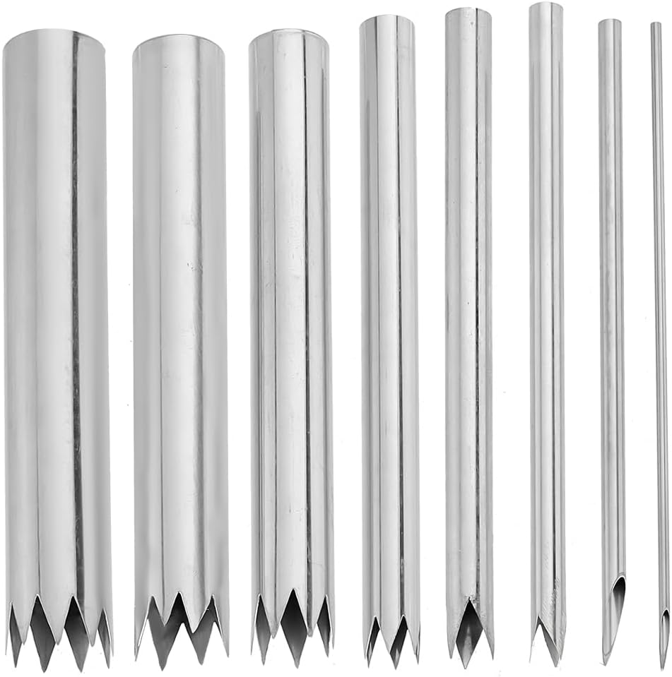 OLYCRAFT 8 Stück Ton Lochschneider Edelstahl Stanzer Töpfer Ton Skulptur Werkzeuge Skulptur Keramik