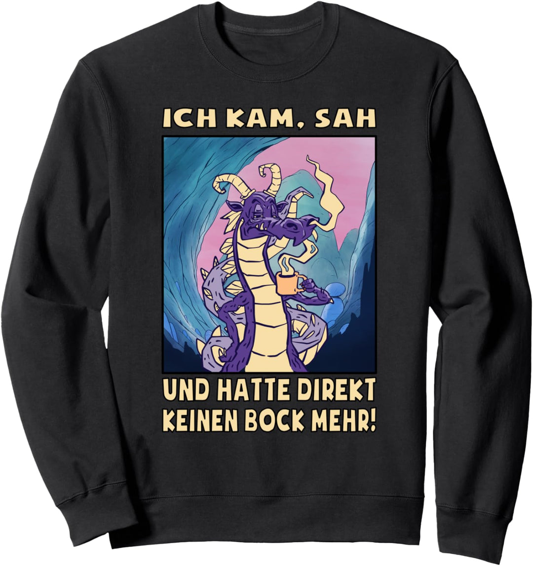 Ich kam sah und hatte direkt keinen Bock mehr Drachen Sweatshirt