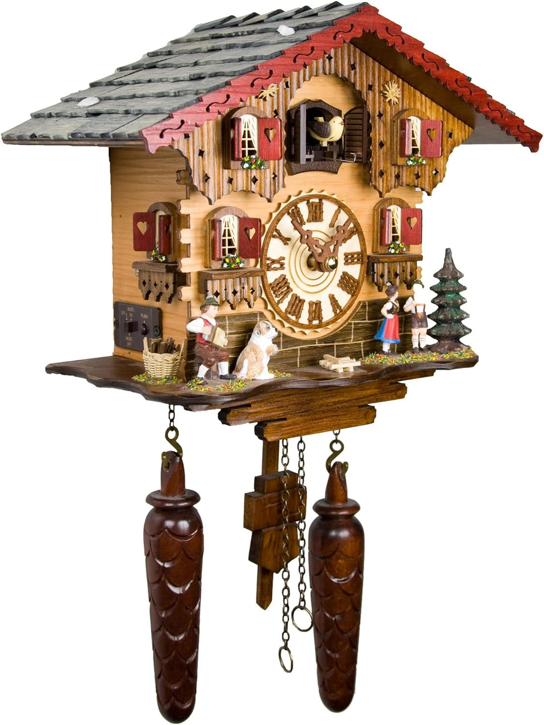 Trenkle Quarz Kuckucksuhr Schweizerhaus mit Musik TU 449 QM HZZG
