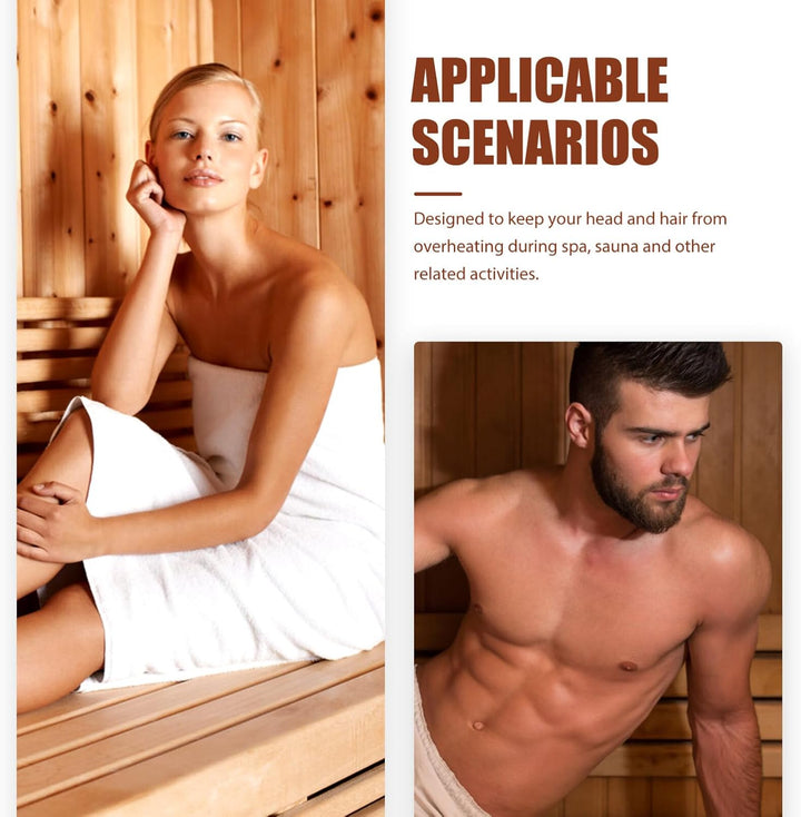 Healvian Eleganter Badehut Für Den Haushalt Weicher Saugfähiger Filz-saunahut Für Spa-Sauna-aktivitä