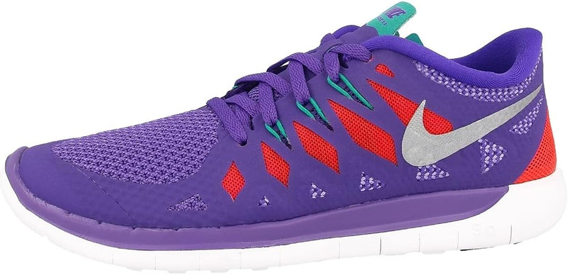 Nike Free 5.0 Mädchen Laufschuhe 36 EU Violett Silber Orange Grün Purple Venom Metallic Silver Orang