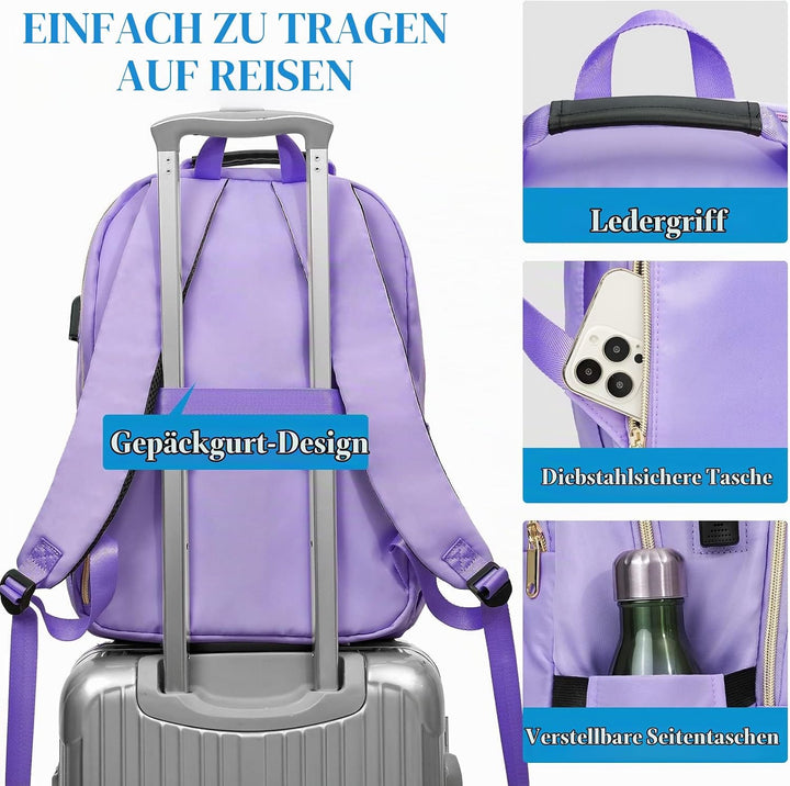 Rucksack Damen 15.6" Lila, 15.6" Lila