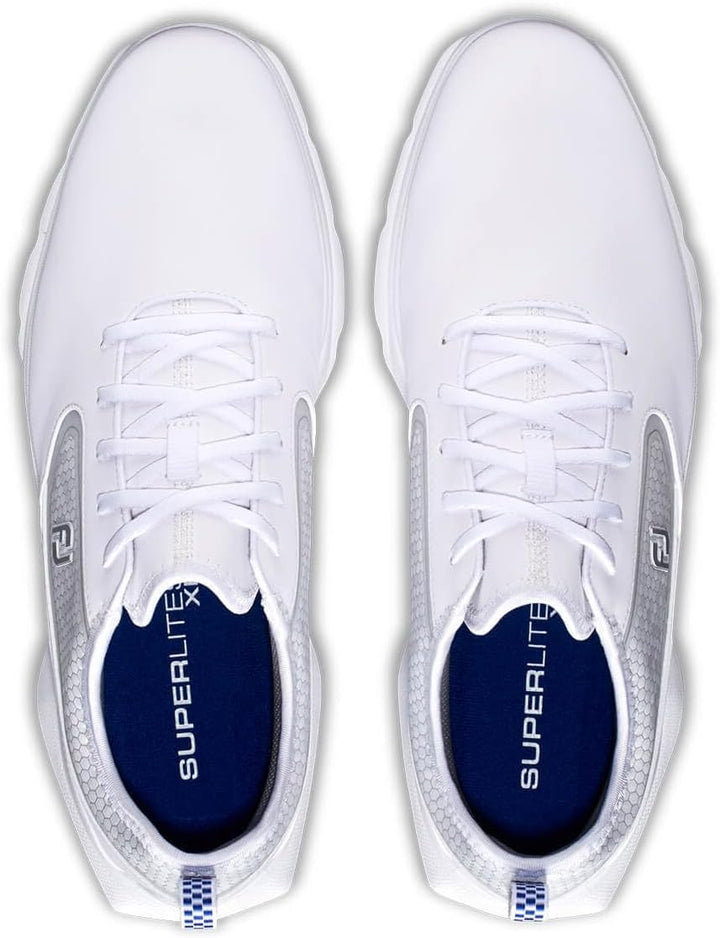 FootJoy Herren Superlites XpGolfschuh 42.5 EU Weiss Grau, 42.5 EU Weiss Grau
