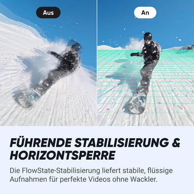 Insta360 X4 Snowboard-Bundle – wasserdichte 8K 360°-Action-Cam, 4K Weitwinkelvideos, Unsichtbarer Se