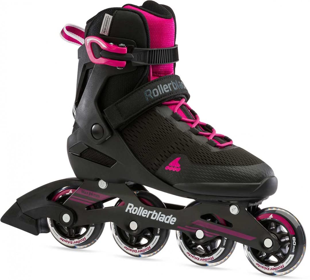 Rollerblade Damen Sirio 80 Inlineskate 235 Black/Raspberry, 235 Black/Raspberry