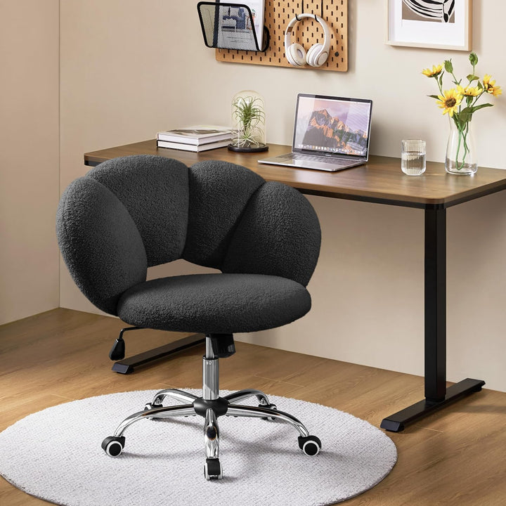 Yaheetech Schreibtischstuhl Bürostuhl Ergonomisch Bürosessel in Wolkenform Schminktischstuhl bis 136