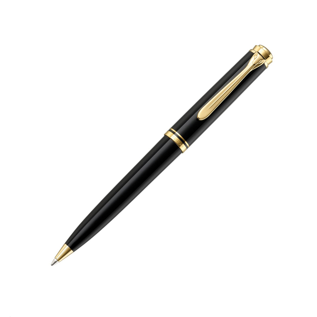 Pelikan Kugelschreiber Souverän 800, Schwarz, hochwertiger Drehkugelschreiber im Geschenk-Etui, 9969