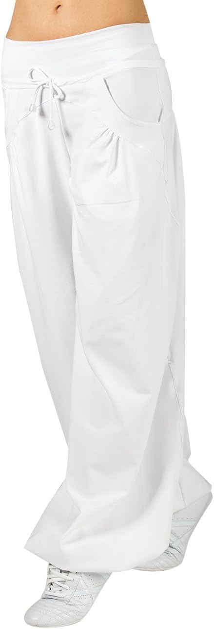 WINSHAPE Damen Trainingshose Dance Fitness Freizeit Sport M Weiss, M Weiss