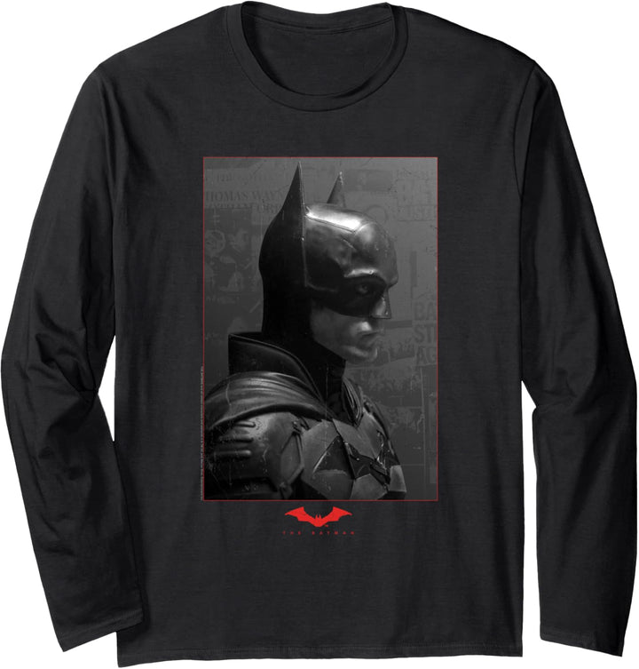 The Batman Worn Portrait Langarmshirt