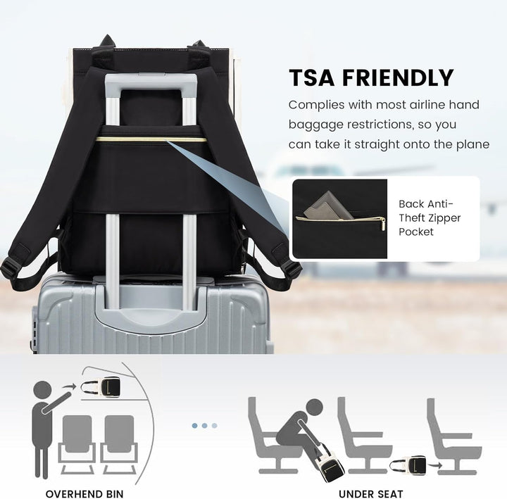 LOVEVOOK Schulrucksack Mädchen Teenager Schulranzen 15.6 Zoll Laptop Rucksack Handtasche Damen 2 in