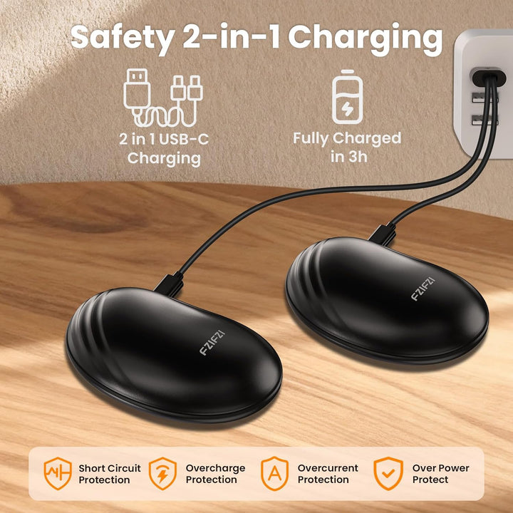 Handwärmer Elektrisch, 2er Set Elektrische Handwärmer Magnetisch 6000mAh, 3 Heizstufen bis 57°C,Gesc