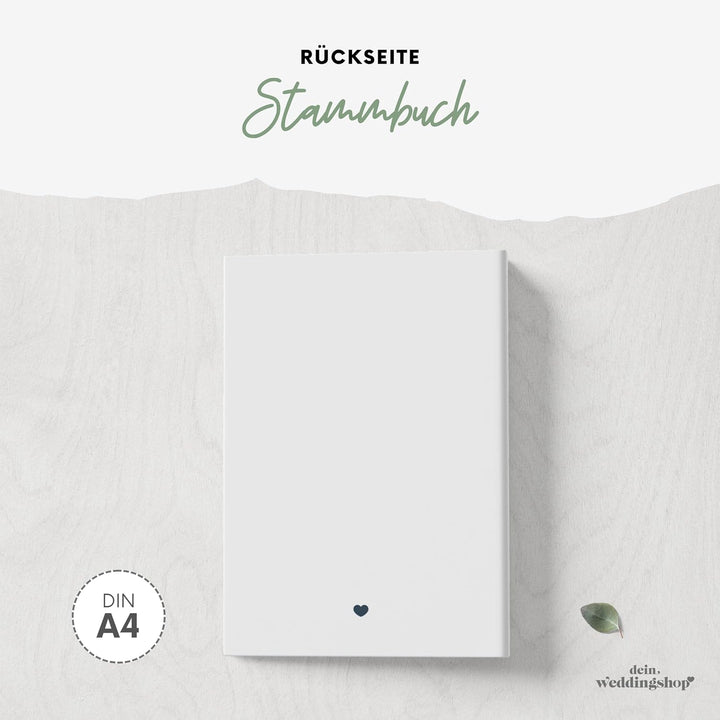 DeinWeddingshop Stammbuch der Familie - Familienstammbuch Hochzeit Standesamt - Watercolor Breeze -