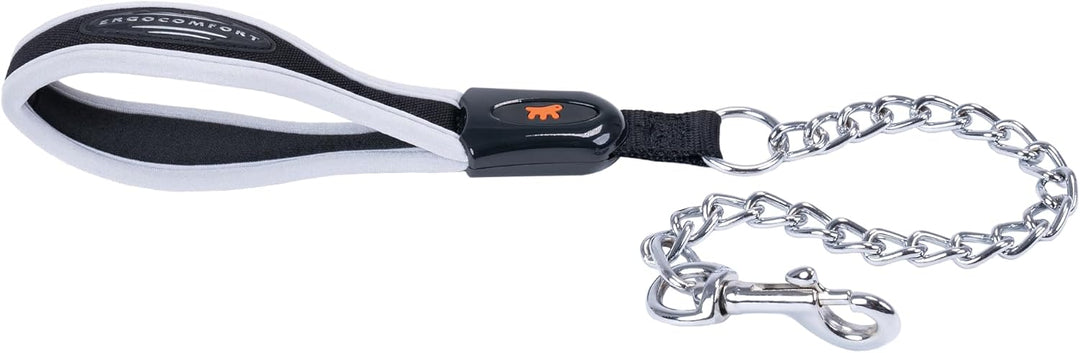 Ferplast Anti-Biss-Hundeleine aus Metall ERGOCOMFORT Metal, ergonomischer Griff, weiche Polsterung,