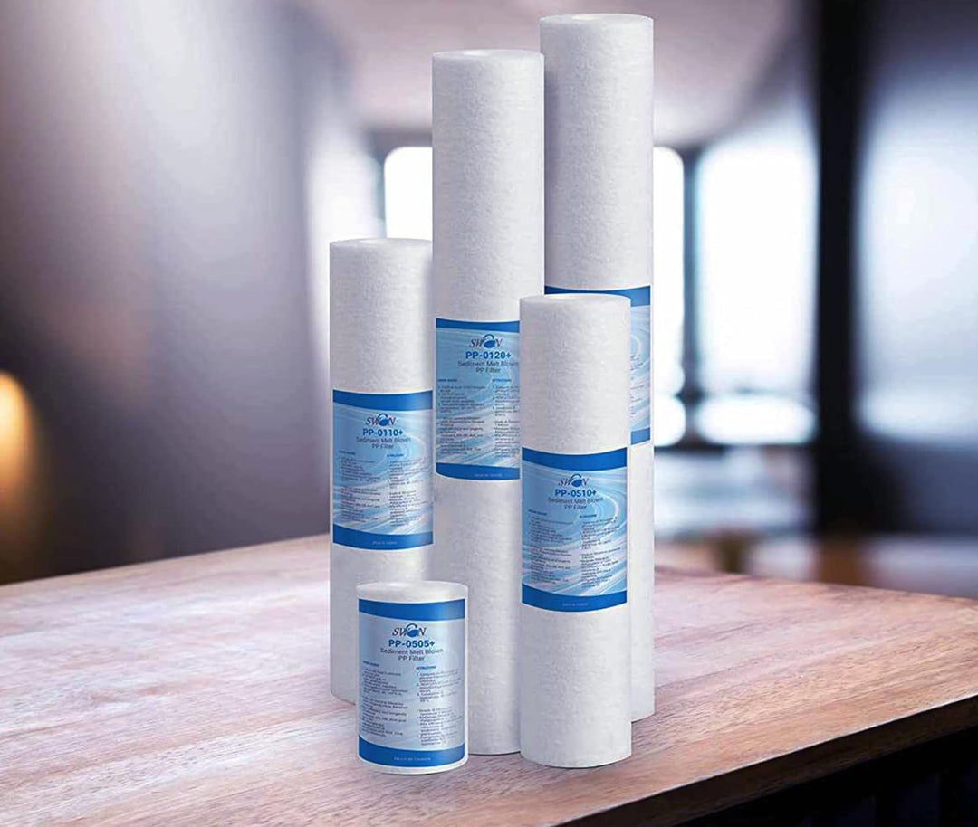 Sedimentfilter 20 Zoll 10 Mikron Ultrafiltration Schwan. Beseitigt Sand, Schlamm und Rostpartikel un