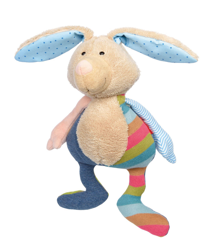sigikid 39851 Patchwork Stofftier, Mehrfarbig/Hase, Mehrfarbig/Hase