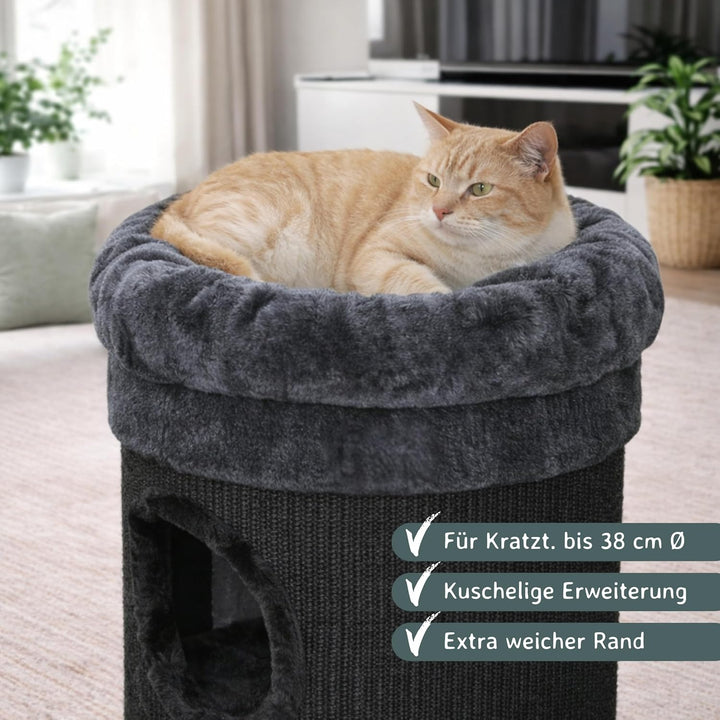 nanook Katzenbett Liegemulde Katzenliege Schlafplatz als Kratztonnen Erweiterung Ergänzung anthrazit