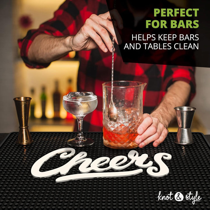 Cheers Bar-Matte für Arbeitsplatte, perfekte Bar-Dekoration, ideal für Barkeeper und Hausbar, auslau