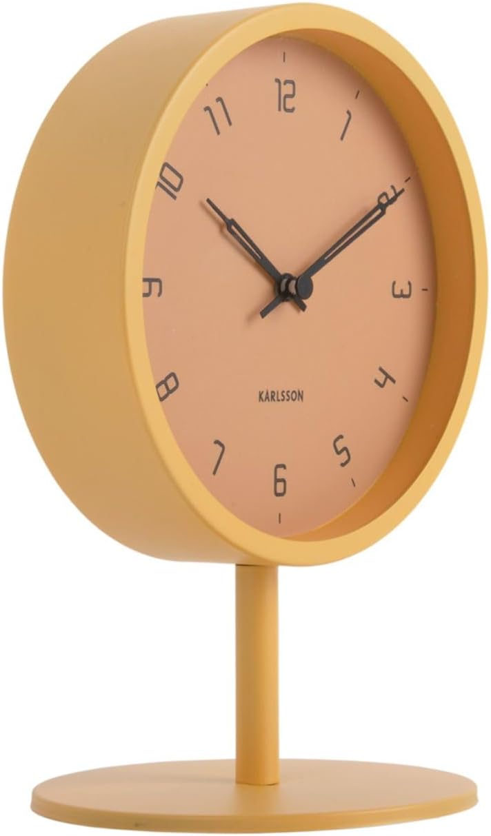 [DL] Table Clock Stark Iron matt Honey Yellow