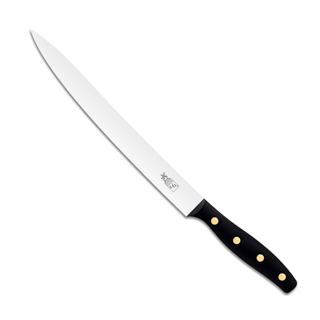 Windmühlenmesser Fleisch- und Filiermesser K6 in POM (rostfrei) Pom-kunststoff mit Messing-nieten, P
