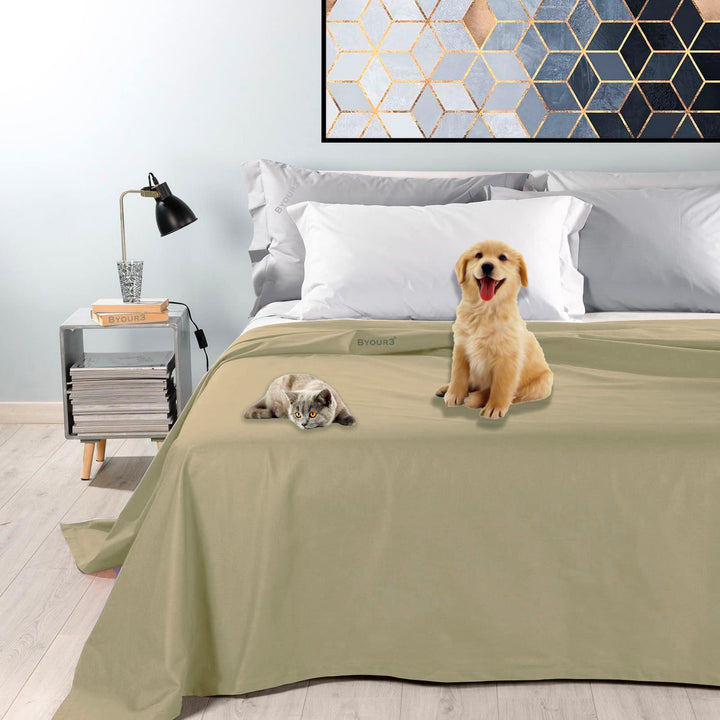 Byour3 Flüssigkeitsabweisende Tagesdecke Baumwolle Doppelbett - Schmutzabweisende Steppdecke - Für E
