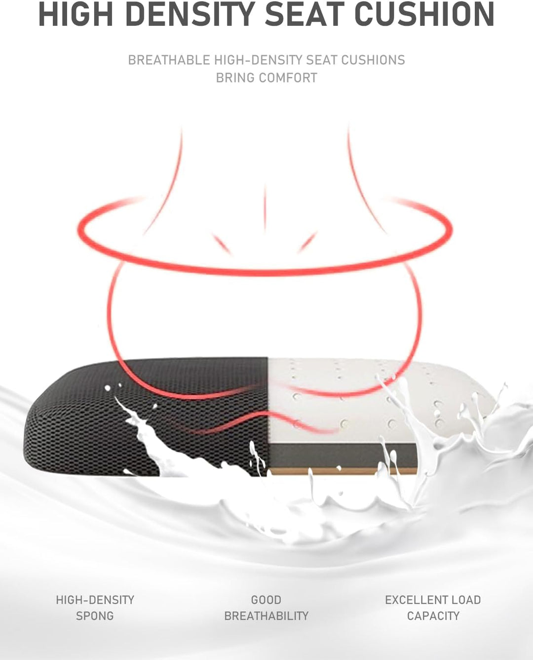 Milacyee Bürostuhl Ergonomischer, Schreibtischstuhl mit Klappbaren Armlehnen, Höhenverstellbarer Bür