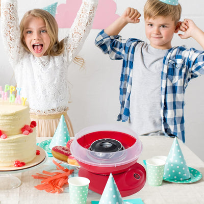 HOMCOM Zuckerwattemaschine, einfach zu bedienendes Zuckerwattegerät, für Erwachsene und Kinder, Edel