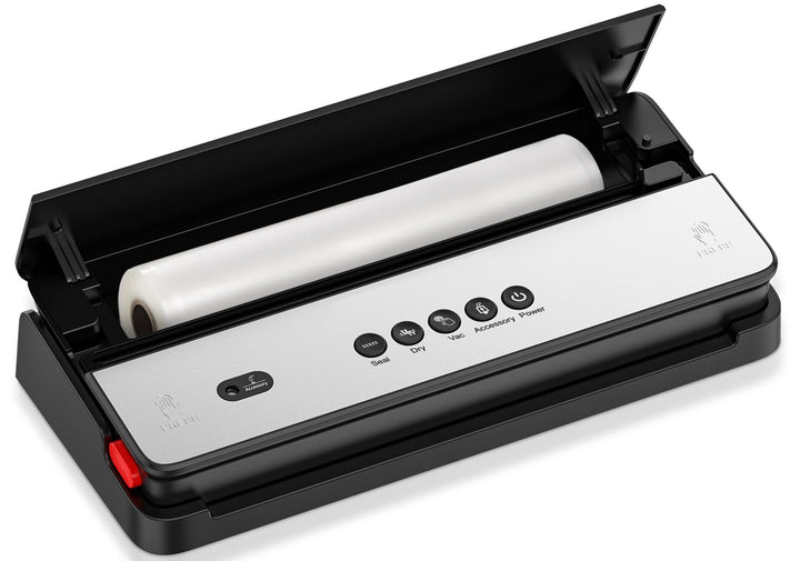 Bonsenkitchen Vakuumiergerät, für Trockene und Feuchte Lebensmittel Vakuumierer mit Eingebauter Cutt