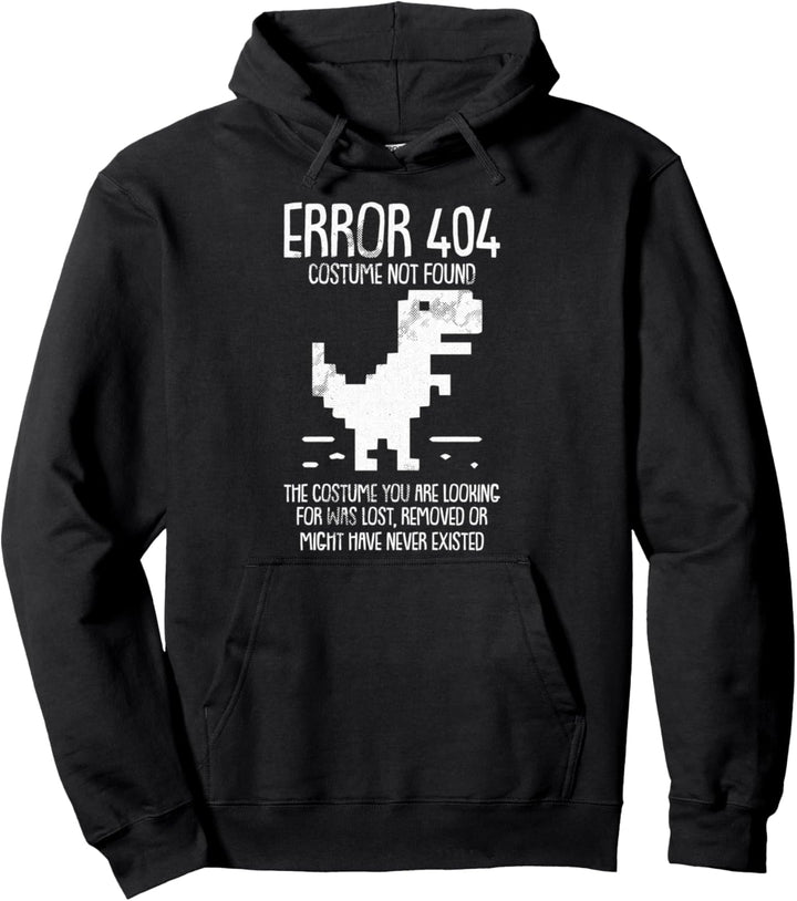 Error 404 Kostüm Not Found Lazy Halloween Funny Geek Nerd Pullover Hoodie