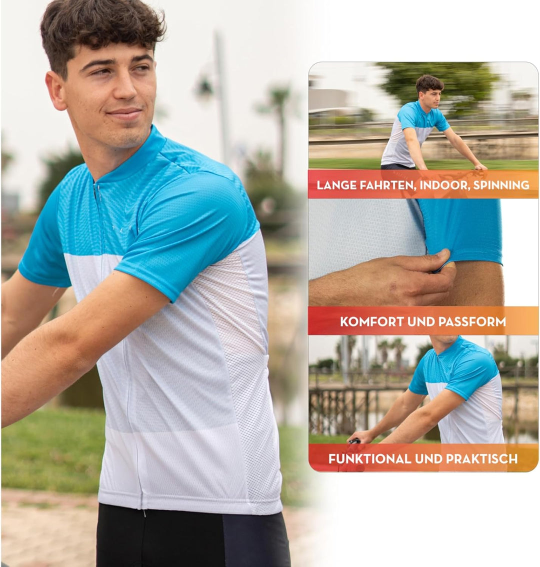 WOLFIRE WF Rennrad Trikot Herren, Hergestellt Aus Polyester. MTB - Radtrikot Herren Kurzarm, Fahrrad