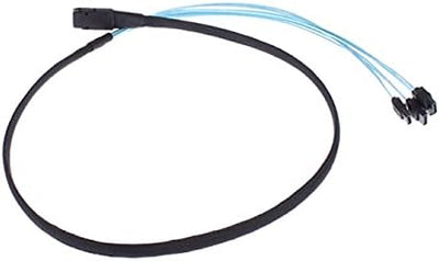 NFHK Internal Mini SAS SFF-8087Host to 4 SATA 7pin Target Hard Disk 6Gbps Data Server Raid Cable 100