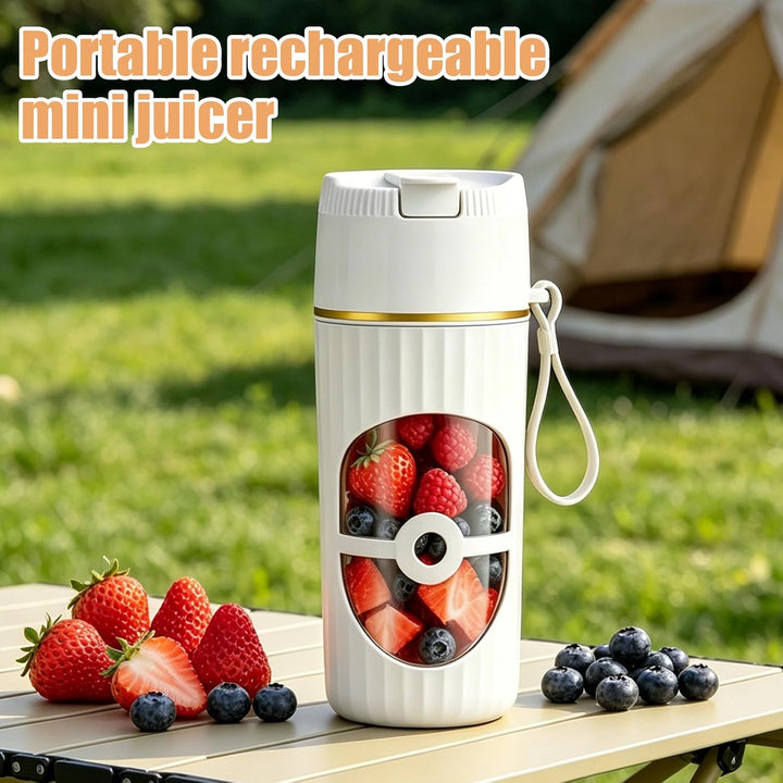 Tragbarer Mixer, 400ml Smoothie Maker to Go, Elektrischer USB-Entsafter, Kleiner Mixer, Mixbecher Mi