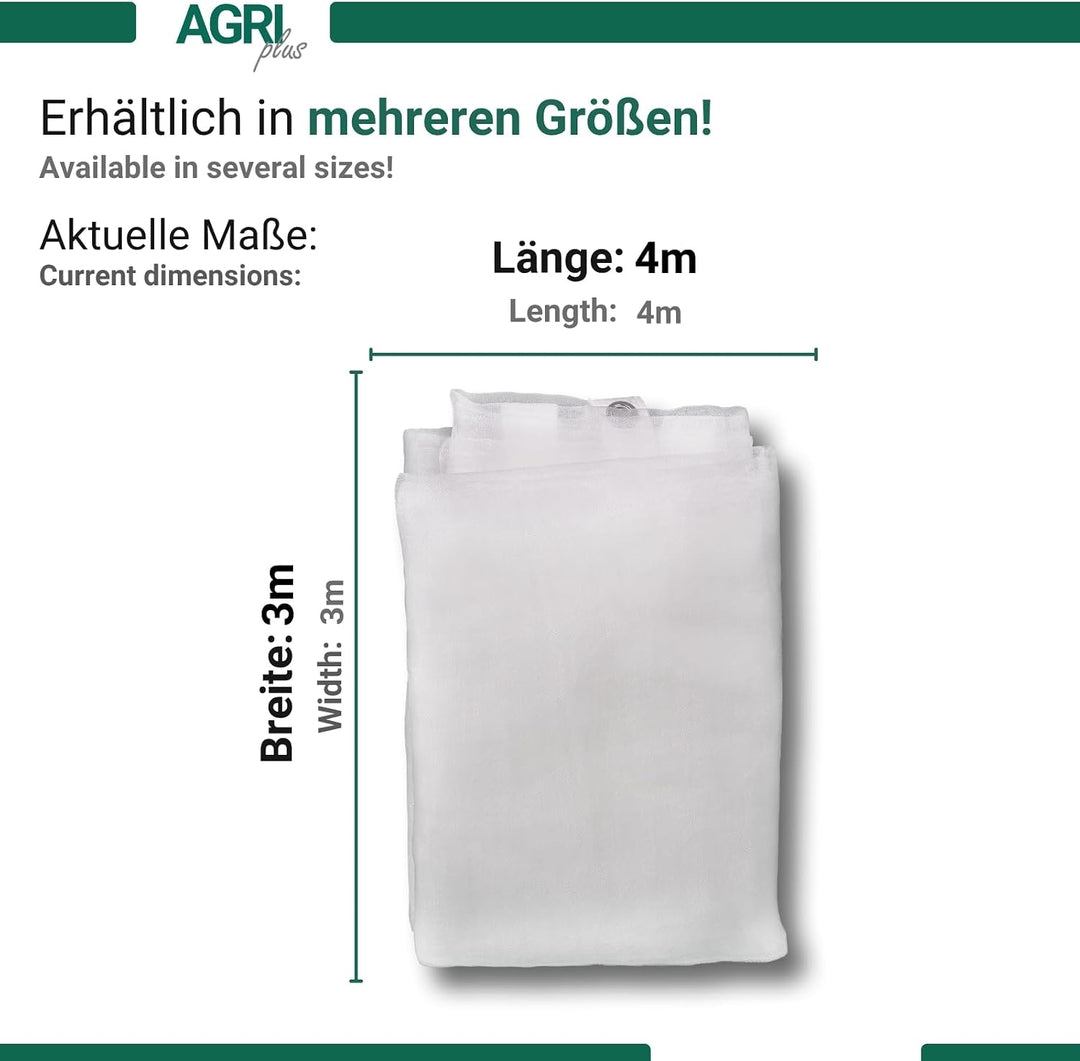AGRI plus Poolnetz mit Ösen I 3 x 4 m I Verschiedene Masse I Engmaschiges Netz 0,8 x 0,8 mm I Abdeck