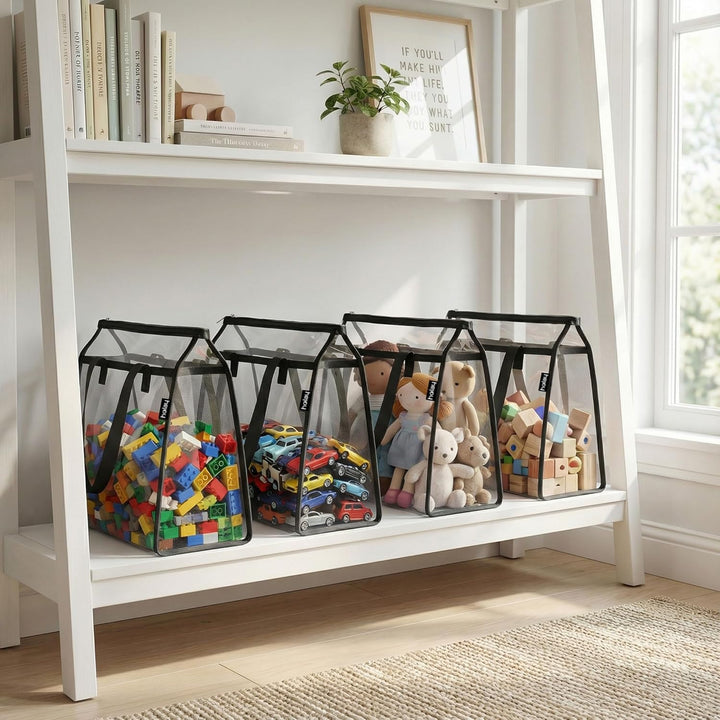 holay 4er-Packung PVC mit Reissverschluss Blocks Set, Spielzeug, Ton, Brettspiel Aufbewahrung Organi