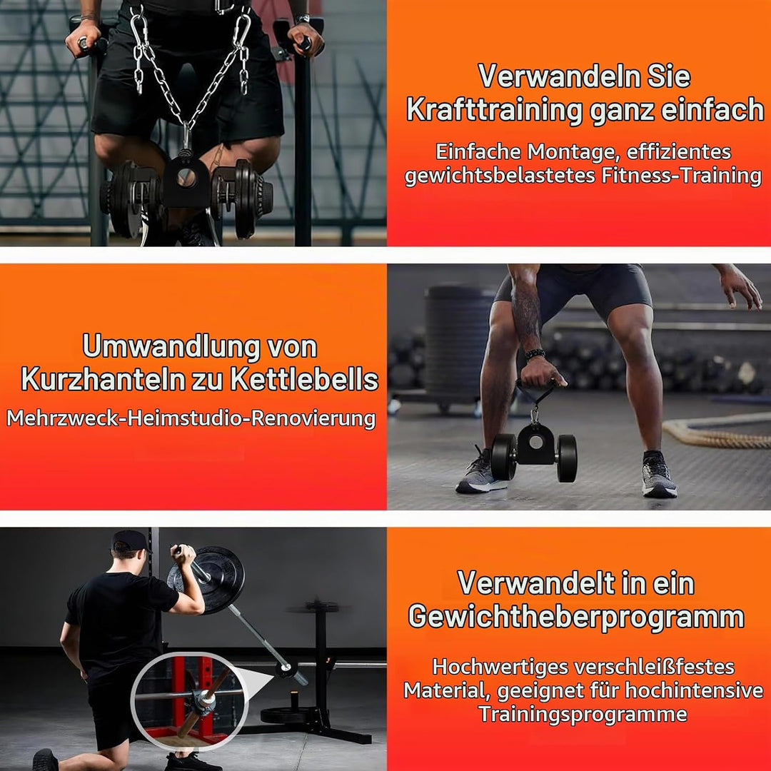 Breite U-Stange, Reihengriff, Landminen-Befestigung für Langhantel, T-Form Griffaufsatz U-Clips, Fit