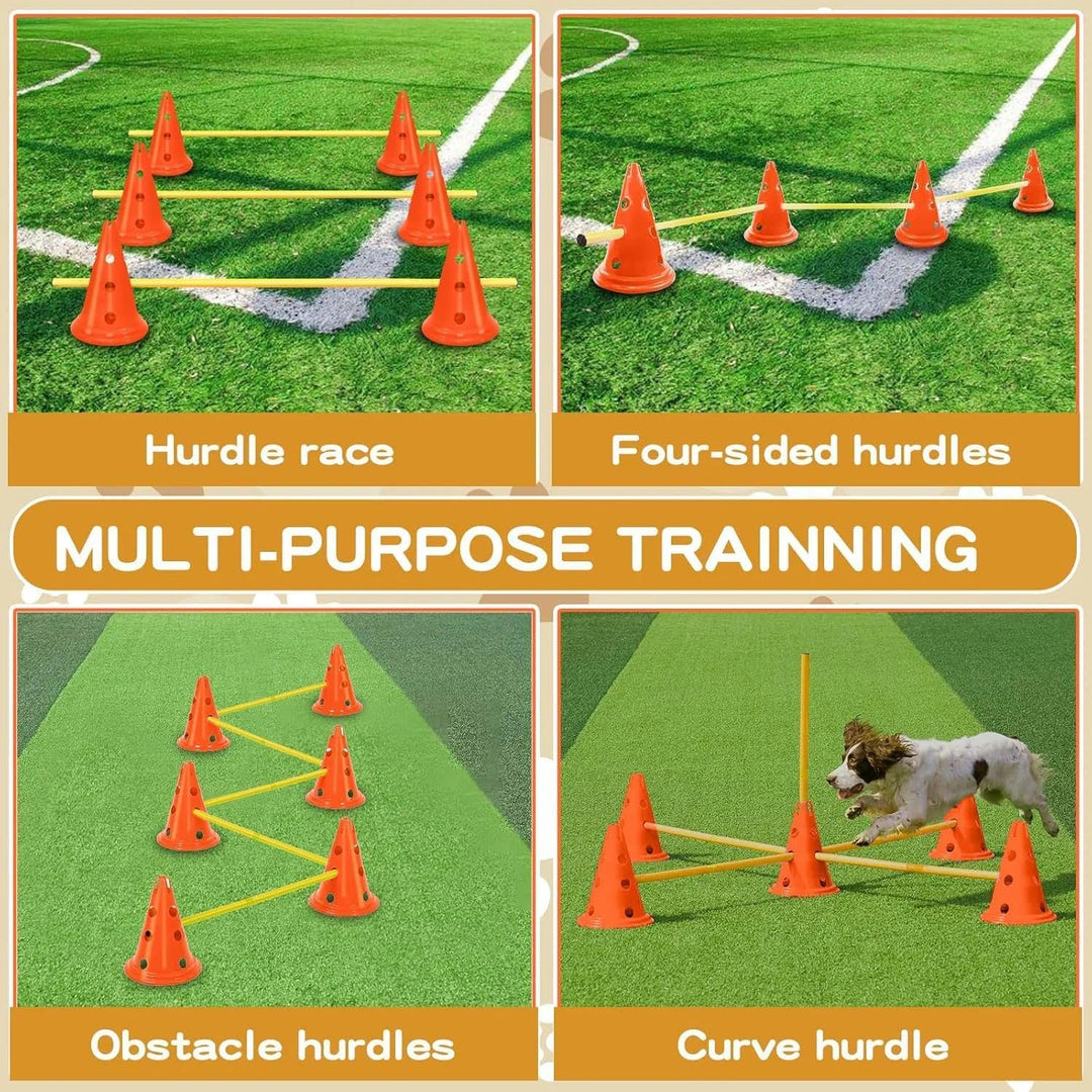Shengruili Agility Set Hunde,Steckhürdenset Hund,Hund Hürden,Kinder Agility Hürden Hindernisse für P