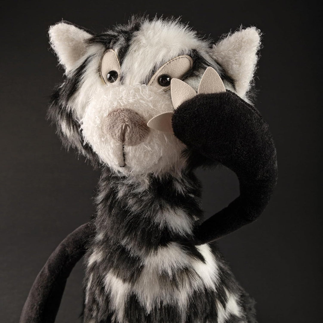 sigikid BEASTS, Kuscheltier für Erwachsene und Kinder, Katze Cat Macchiato, Schwarz/Weiss, 38057 Sch
