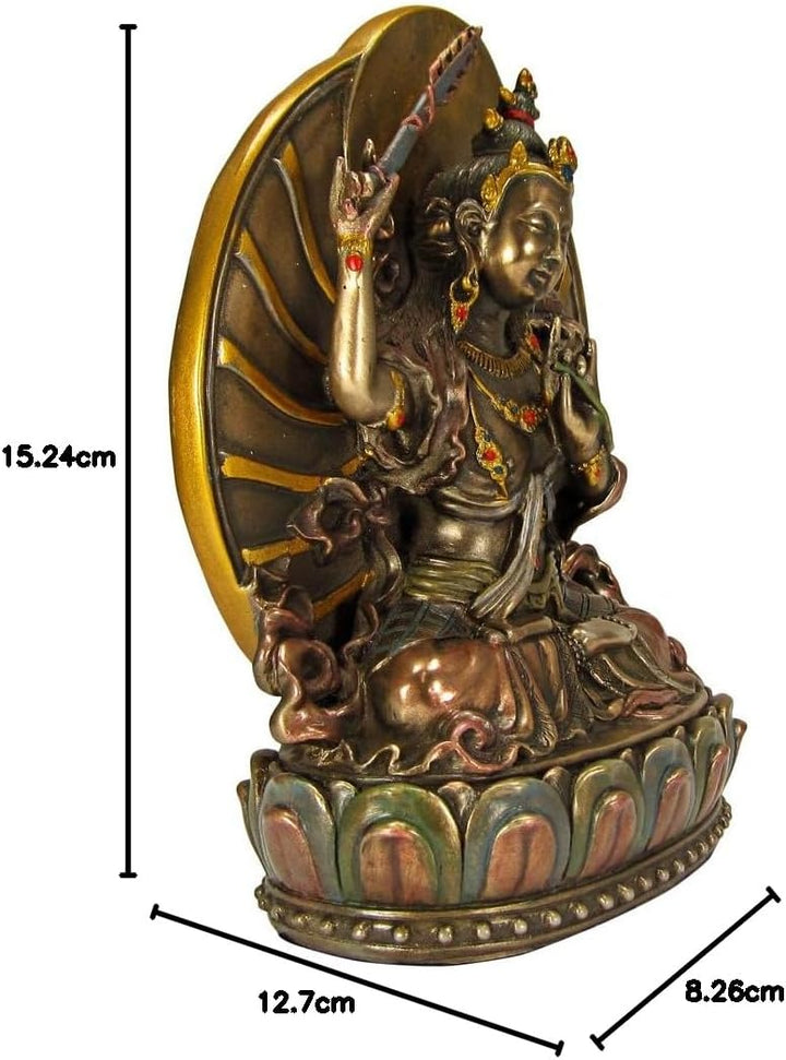 stealstreet Manjushri auf Lotus sitzend Buddhismus Display Statue