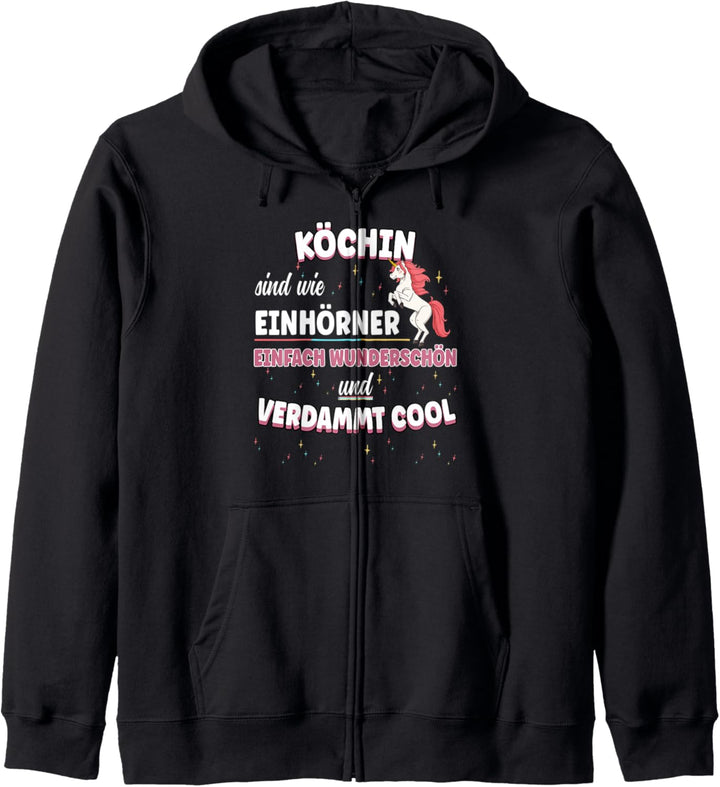 Köchin sind wie Einhörner Kapuzenjacke