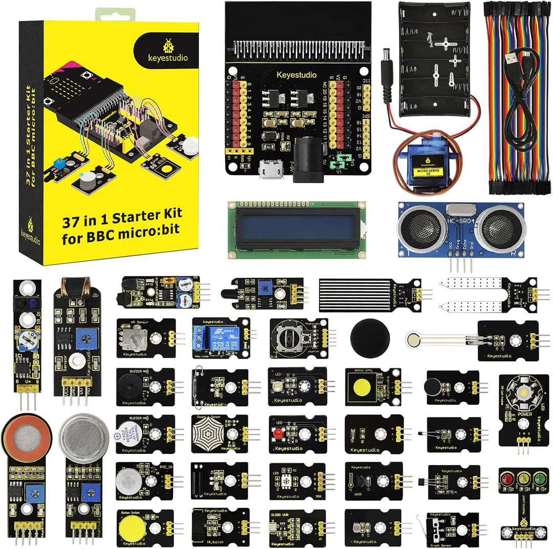 KEYESTUDIO BBC Micro: bit Starter Kit, Elektronisches Mikrobit Kit Kompatibel mit Microbit V1, V2 (o