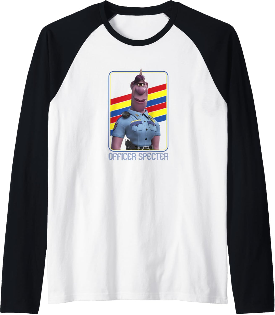 Disney Pixar Onward Officer Specter Retro Regenbogen Portrait Raglan