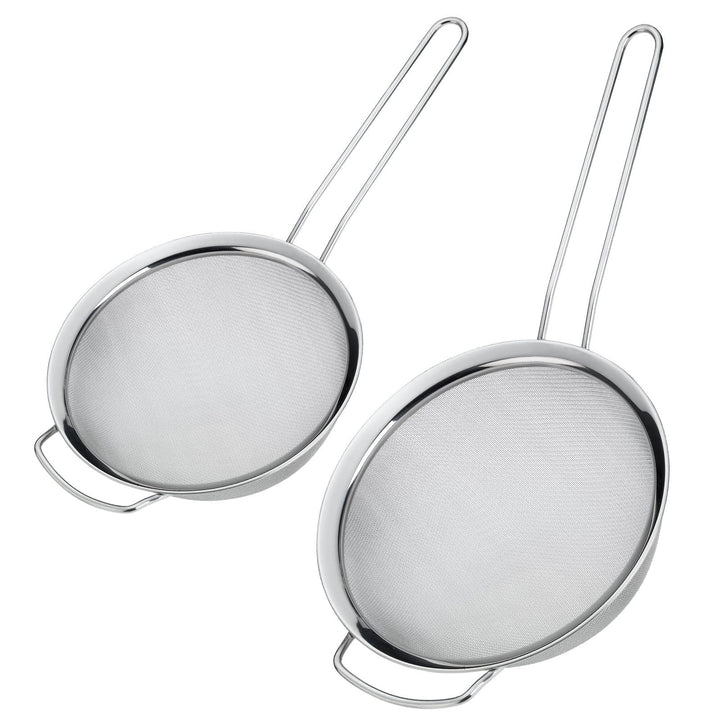 Westmark 2 Haushaltssiebe mit breitem Rand, Picante, ø 16 cm + ø 20 cm, Rostfreier Edelstahl, Silber