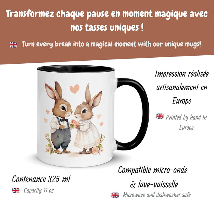 Hasen Tasse Ausgefallene Tierohren Tee Kaffee Romantische Geschenk Blumen Liebe Herz Humor Fantasie