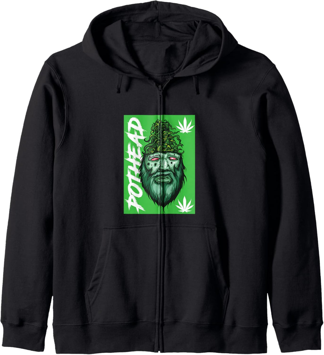 Gras Geschenk Topfkopf und Marihuana Geschenk Kapuzenjacke
